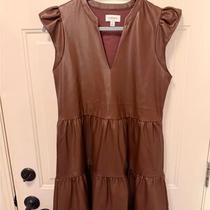 Evereve Faux Leather Dress